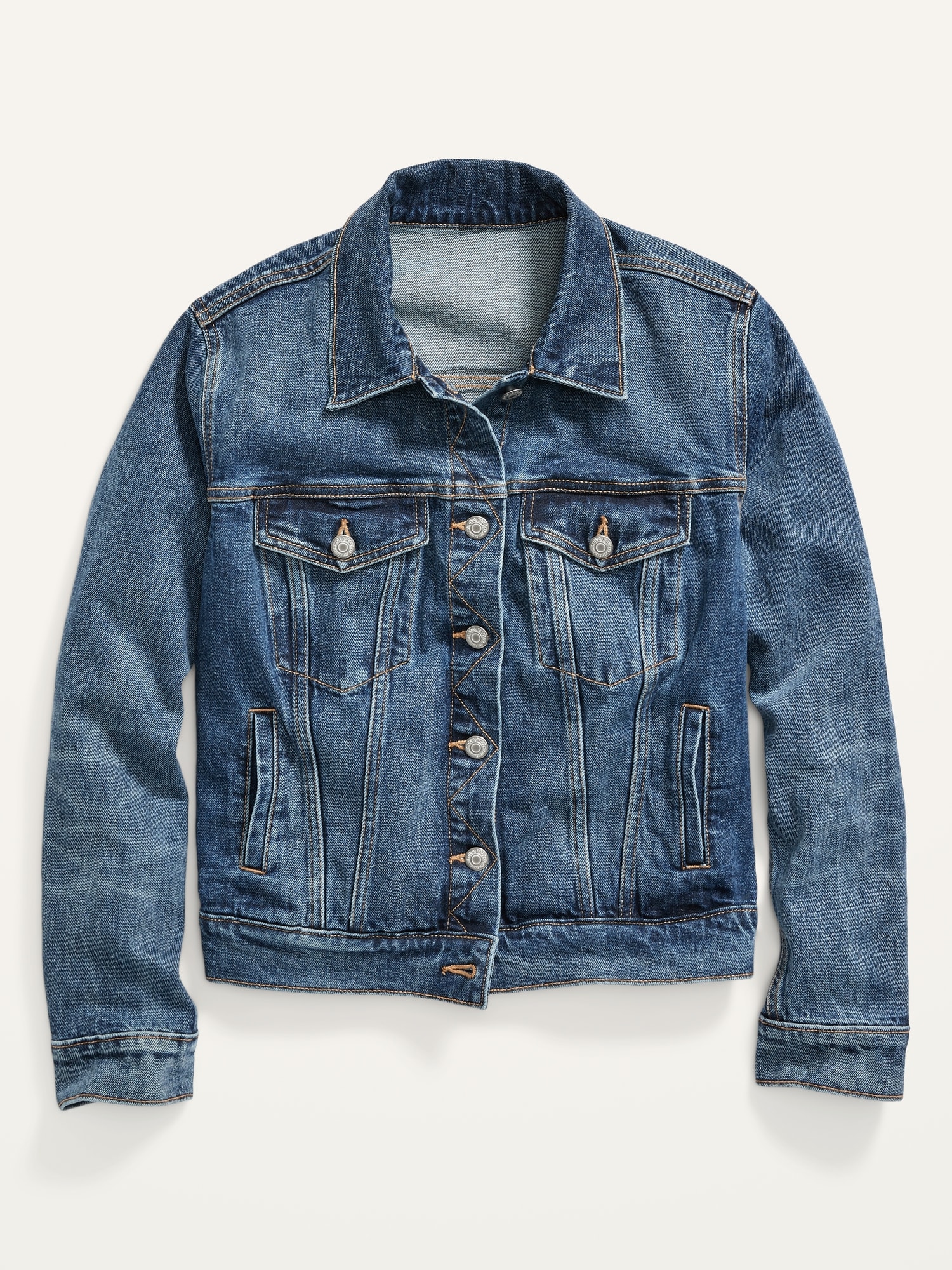 Classic Medium-Wash Jean Jacket for Women | Old Navy