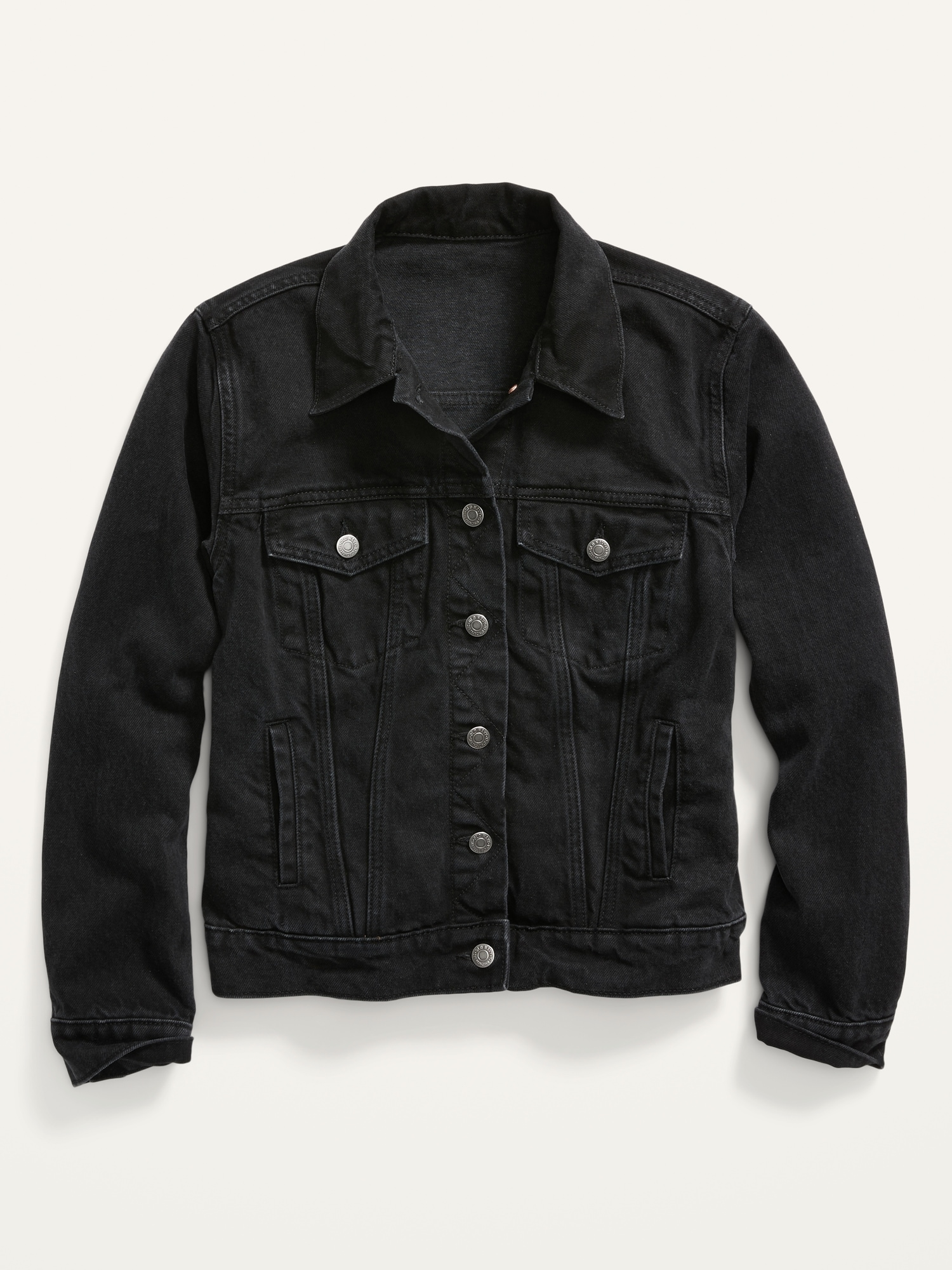 old navy womens black denim jacket