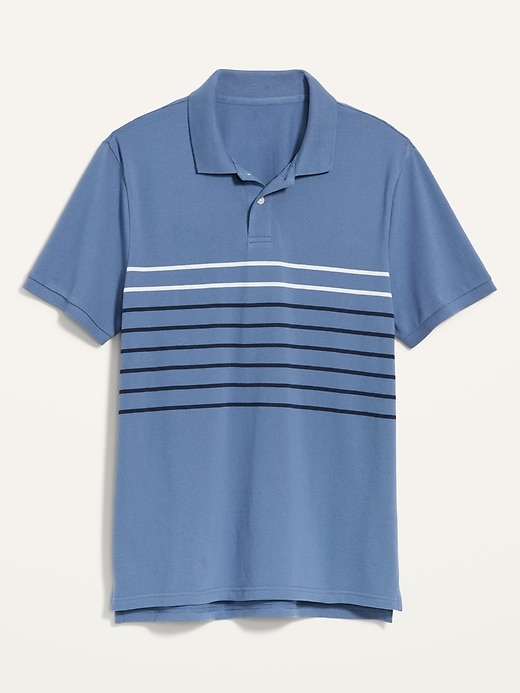 Image number 4 showing, Moisture-Wicking Striped Pique Pro Polo Shirt
