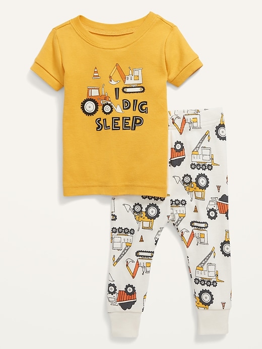 Unisex "I Dig Sleep" Pajama Set for Toddler & Baby