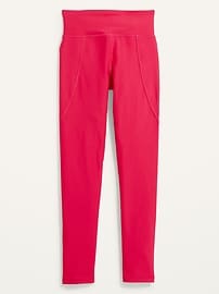 View large product image 3 of 4. High-Waisted PowerSoft Side-Pocket Leggings for Girls