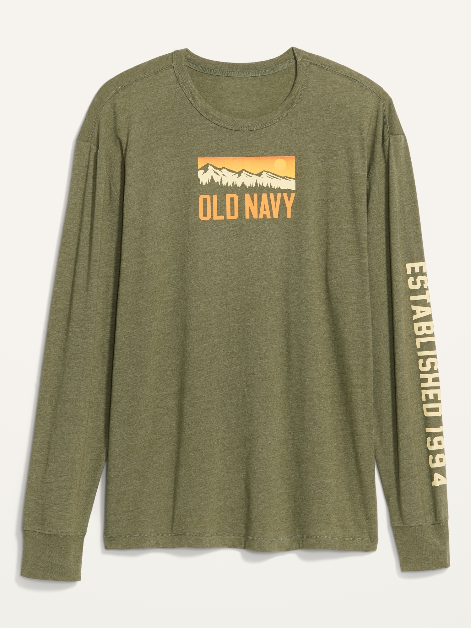 Vintage Logo-Graphic Long-Sleeve Crew-Neck T-Shirt | Old Navy