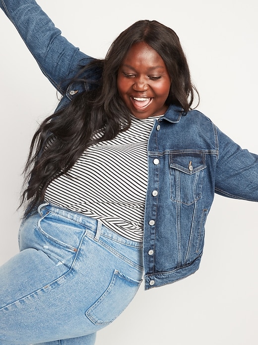 Classic Medium-Wash Jean Jacket for Women | Old Navy