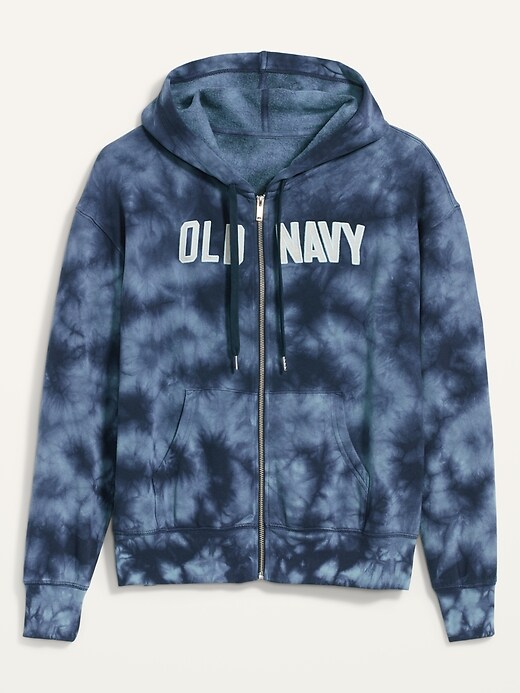 Image number 4 showing, Logo-Graphic Specially-Dyed Zip-Front Hoodie for Women