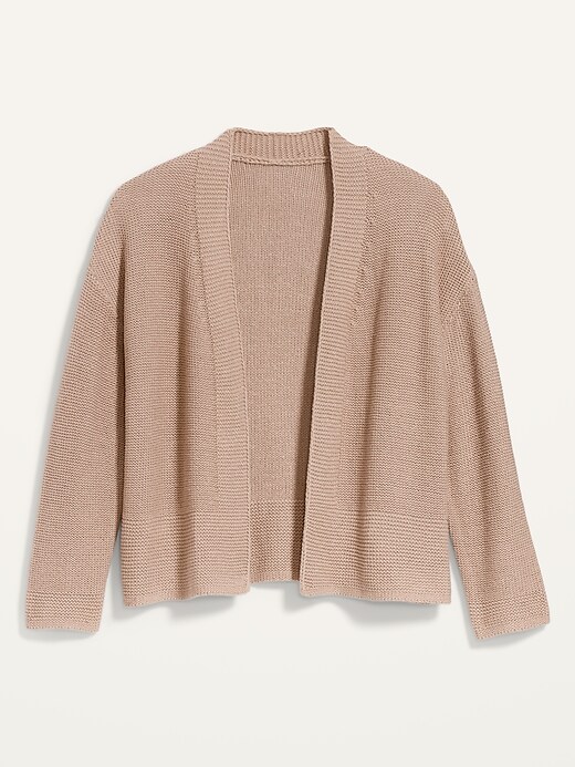 Image number 4 showing, Slouchy Open-Front Cardigan Sweater for Women