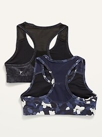View large product image 3 of 3. 2-Pack Go-Dry Racerback PowerPress Sports Bra for Girls
