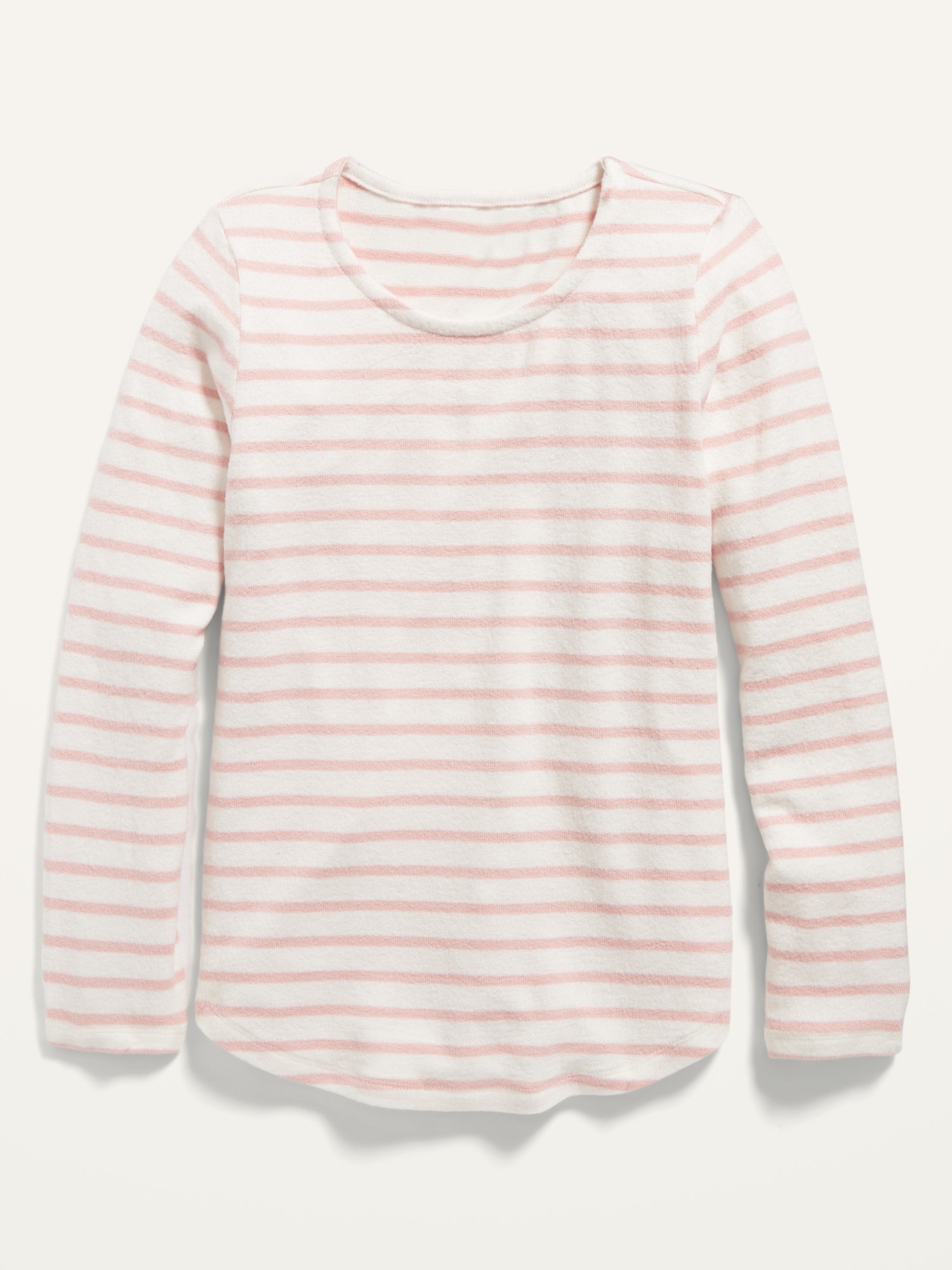 old navy pink and white striped shirt