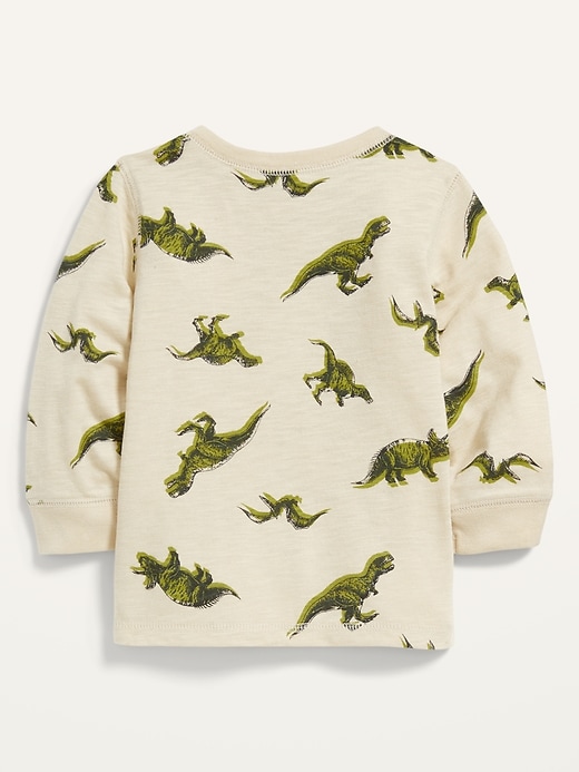 Dinosaur-Print Long-Sleeve Henley T-Shirt for Baby | Old Navy