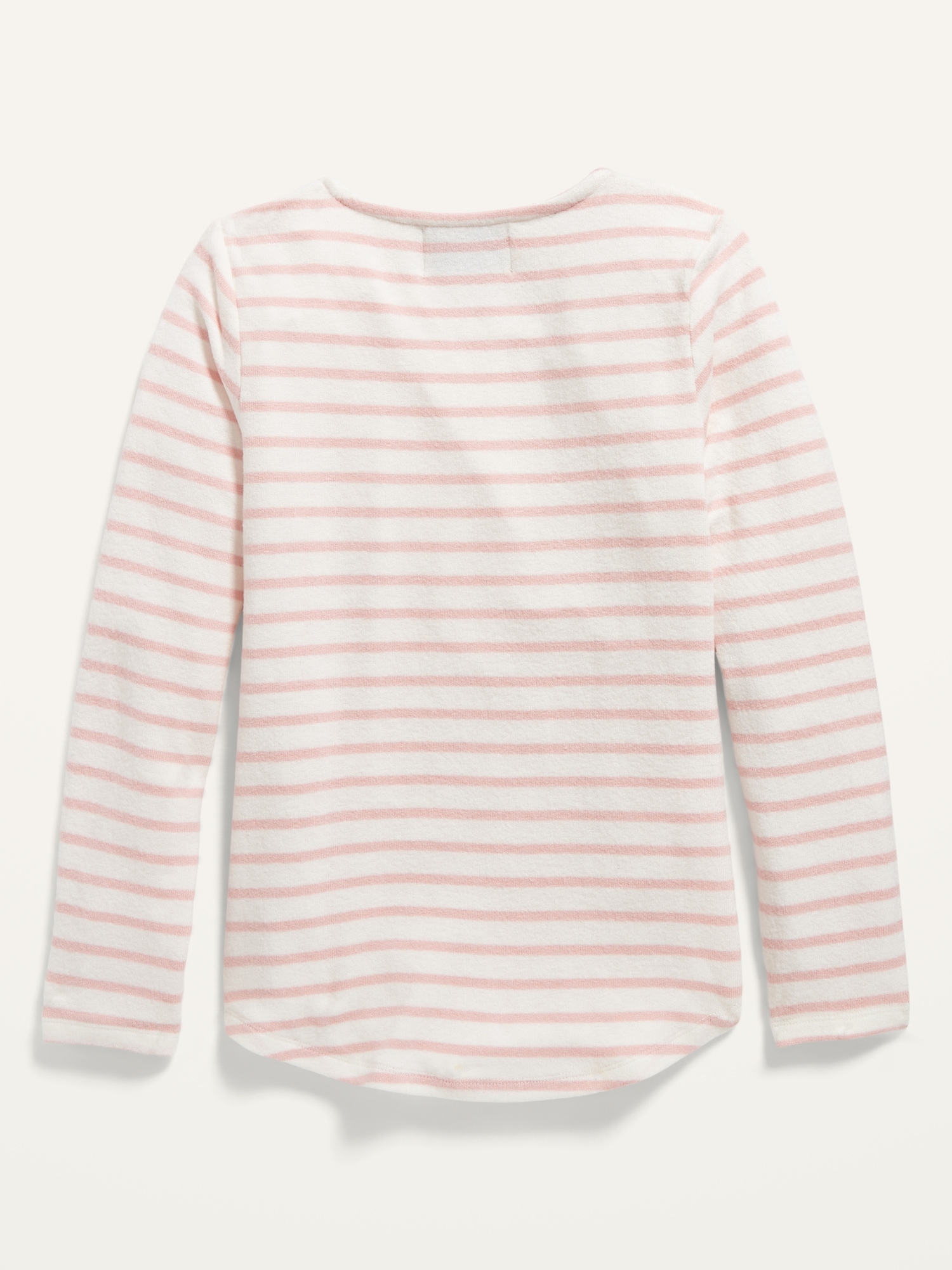 old navy pink and white striped shirt