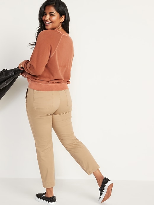 Image number 6 showing, High-Waisted Utility Ankle Chino Pants for Women