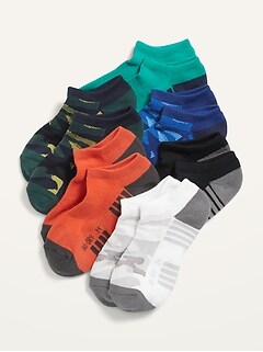 Gender-Neutral Go-Dry Ankle Socks 6-Pack for Kids