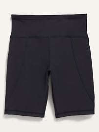 View large product image 4 of 4. High-Waisted PowerSoft Side-Pocket Biker Shorts for Girls