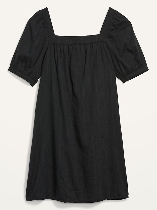 L'image numéro 4 présente Mini-robe trapèze armurée à manches bouffantes pour Femme