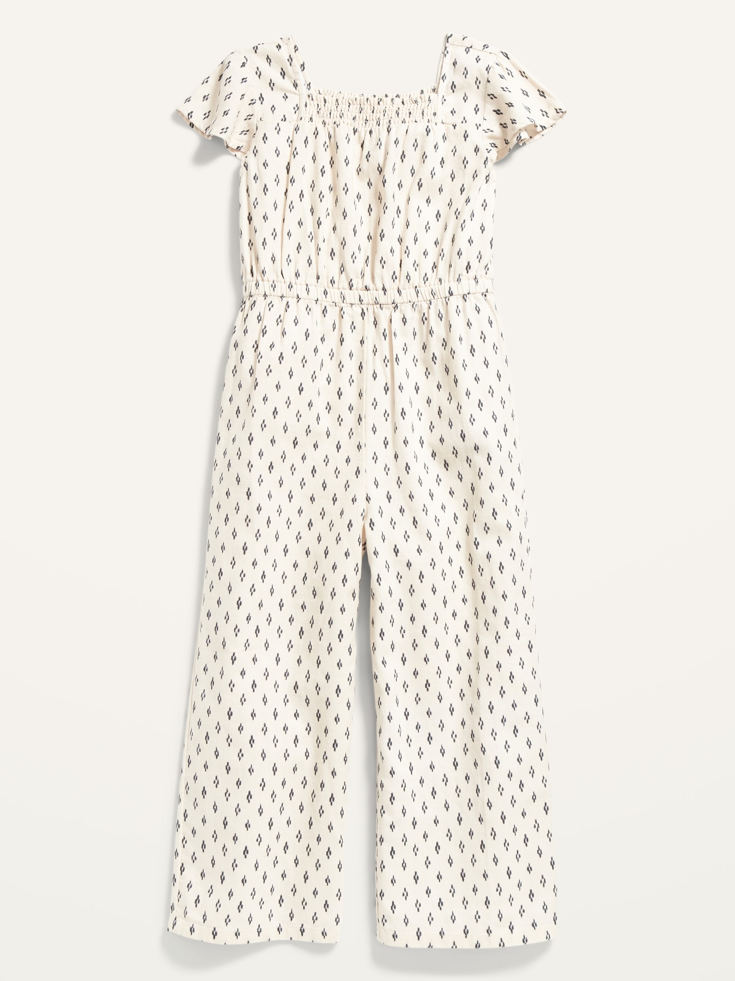 Flutter Sleeve Square Neck Printed Jumpsuit For Girls Old Navy