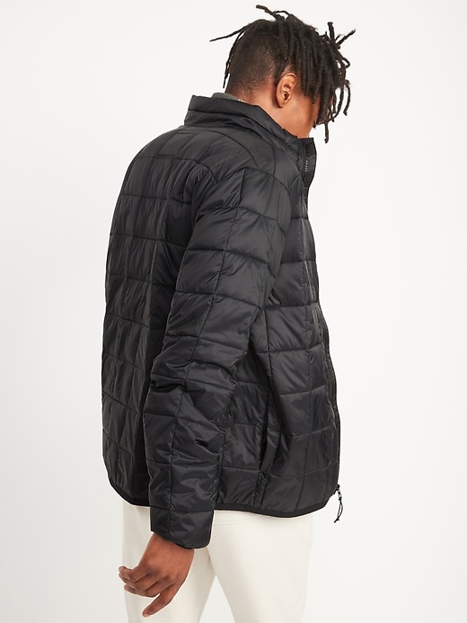 Image number 2 showing, Water-Resistant Grid-Quilted Zip Puffer Jacket