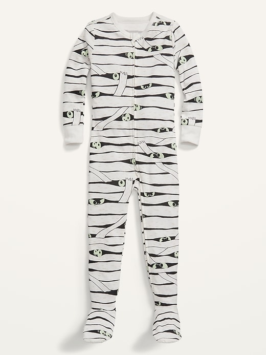 View large product image 2 of 4. Unisex Snug-Fit Matching Halloween Footie One-Piece Pajamas for Toddler & Baby