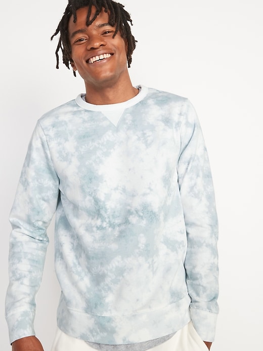 View large product image 1 of 2. Tie-Dyed Crew-Neck Sweatshirt