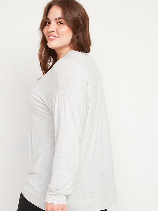 Image number 8 showing, Sunday Sleep Long-Sleeve Pajama Tunic Top for Women