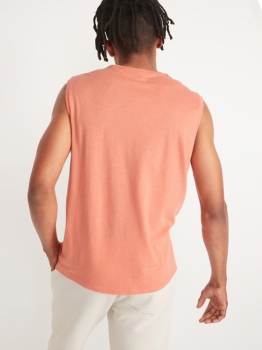 View large product image 2 of 3. Soft-Washed Chest-Pocket Muscle Shirt