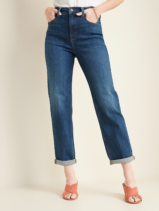 Image number 5 showing, Extra High-Waisted Sky-Hi Straight Jeans for Women