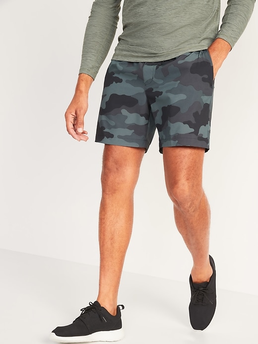 Image number 1 showing, StretchTech Go-Dry Shade Jogger Shorts -- 7-inch inseam
