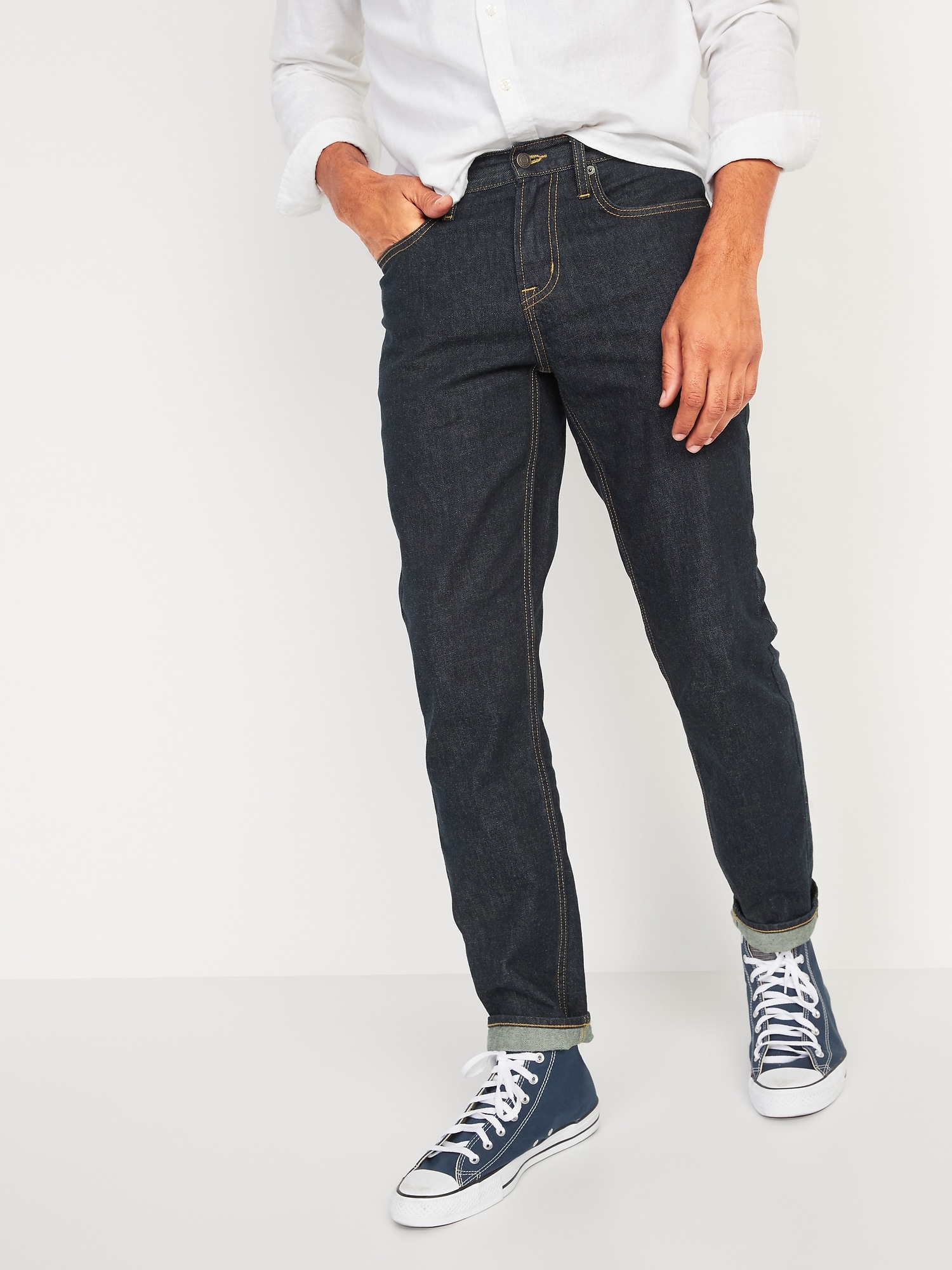 Athletic Taper Cotton Non-Stretch Jeans for Men | Old Navy