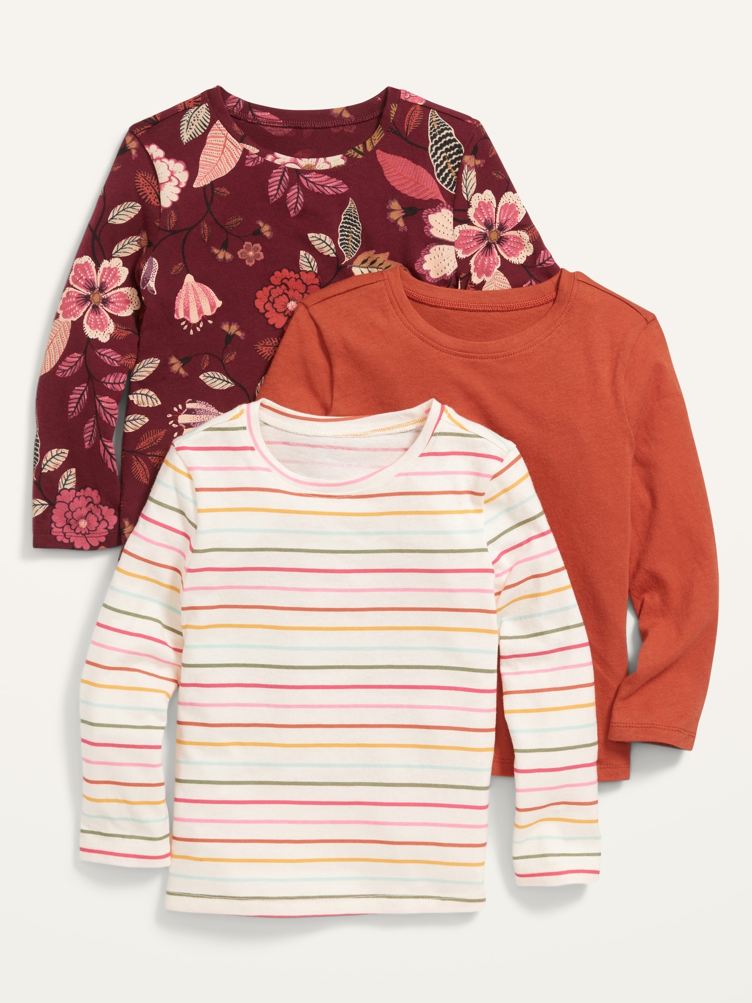 Regular Long Sleeve Floral Shirt - Navy/Pink, Shirts
