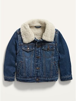 jean jacket with fleece collar