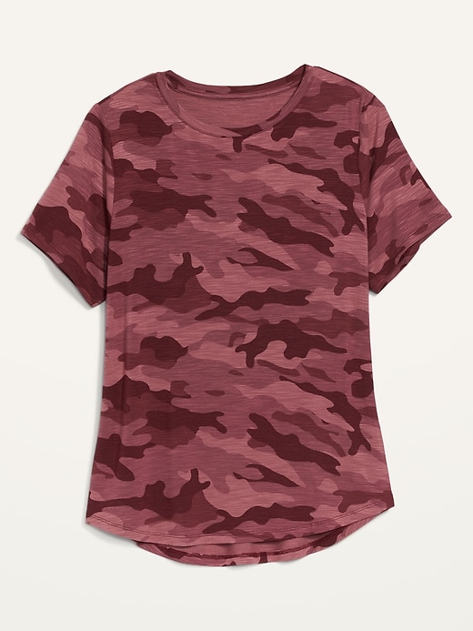 Image number 4 showing, Luxe Camo Slub-Knit T-Shirt for Women
