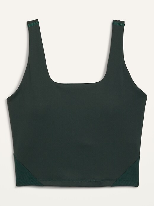 Image number 4 showing, PowerSoft Cropped Ribbed Shelf-Bra Tank Top for Women