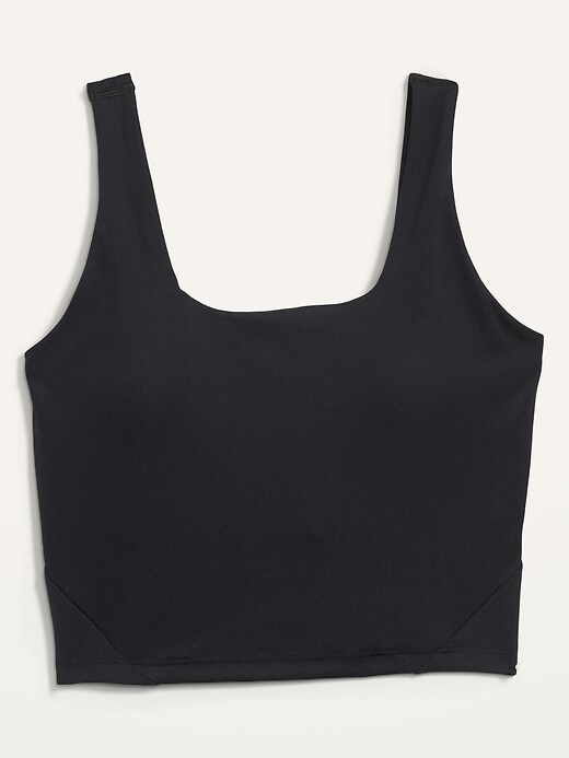Image number 4 showing, PowerSoft Cropped Ribbed Shelf-Bra Tank Top