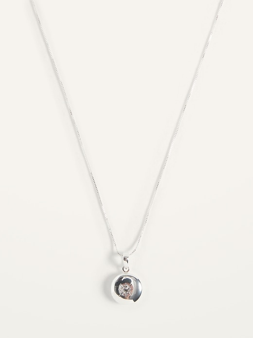 Image number 1 showing, Silver-Toned Medallion Pendant Necklace For Women
