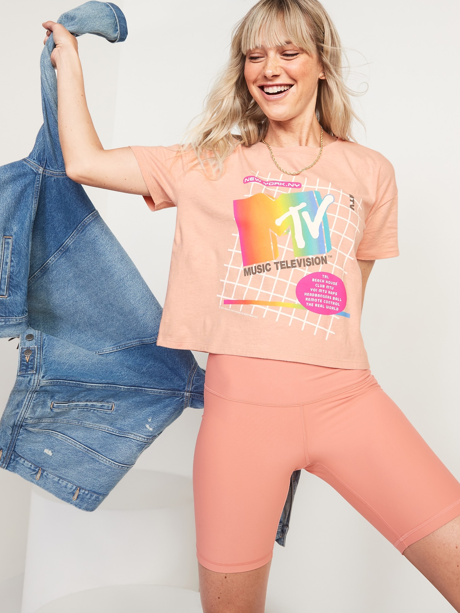 Cropped Licensed Pop Culture Graphic T 