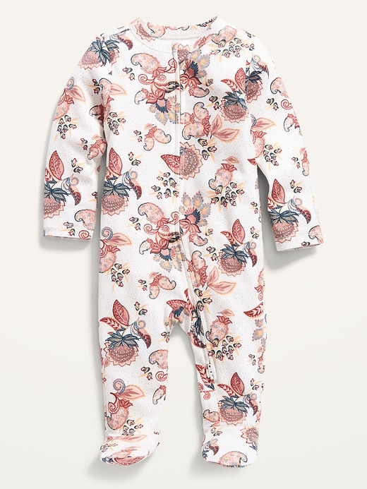 View large product image 1 of 1. Unisex Printed Sleep & Play Footed One-Piece for Baby