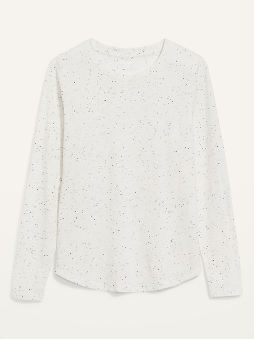 Image number 4 showing, EveryWear Crew-Neck Speckled Long-Sleeve T-Shirt for Women