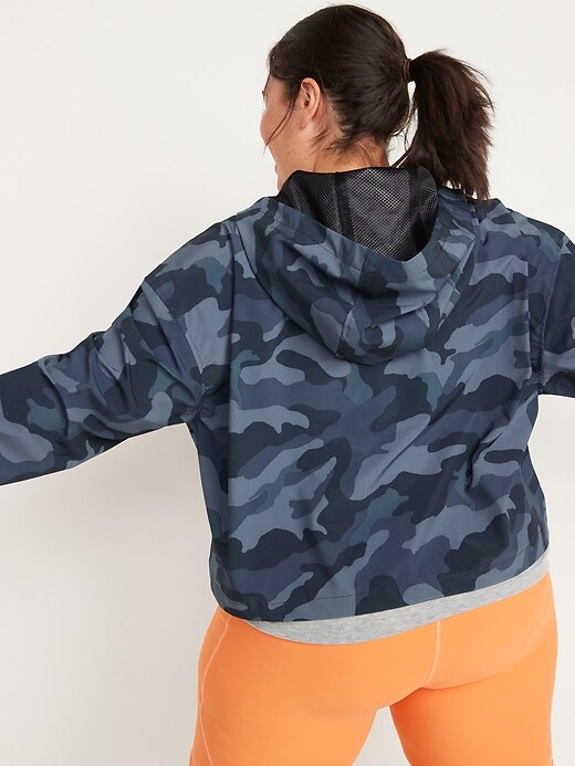 Image number 8 showing, Water-Resistant Hooded Cropped Utility Jacket
