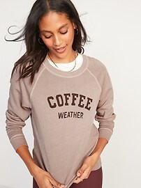 coffee weather old navy sweatshirt