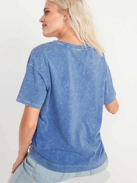Image number 2 showing, Loose Vintage Short-Sleeve Easy T-Shirt for Women