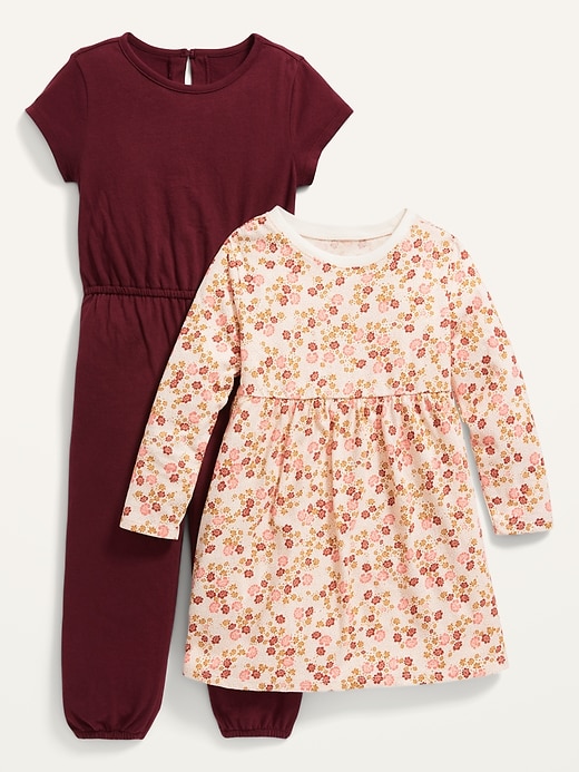 View large product image 1 of 1. 2-Piece Jersey Dress and One-Piece Set for Toddler Girls