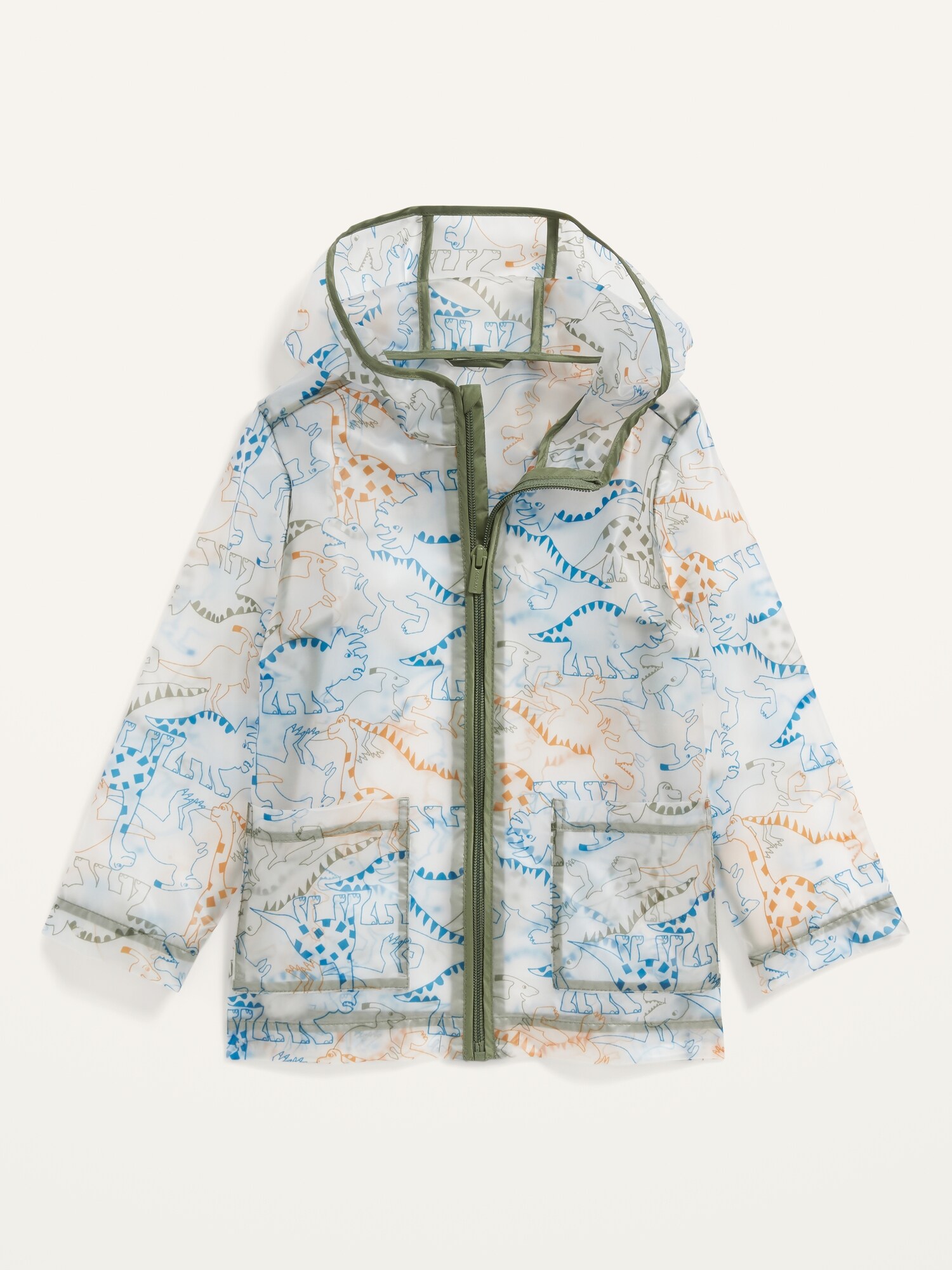 Unisex Translucent Printed Hooded Rain Jacket for Toddler | Old Navy