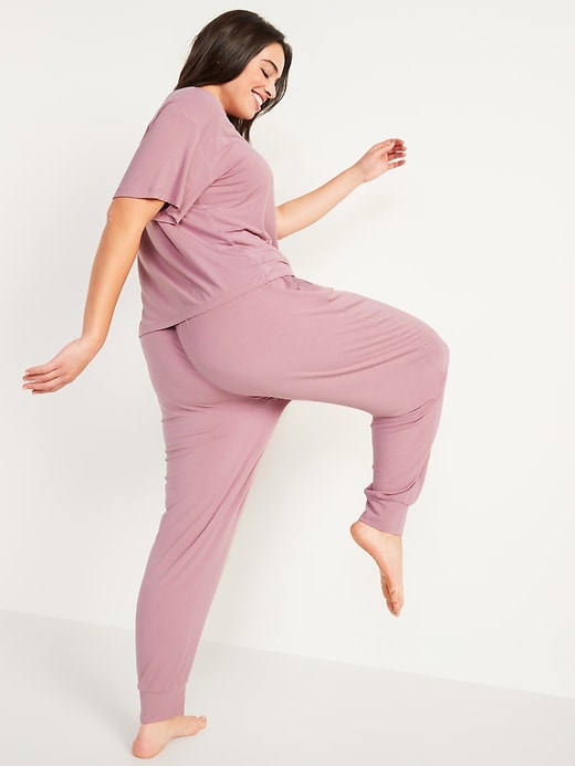 Image number 2 showing, High-Waisted Sunday Sleep Ultra-Soft Jogger Pajama Pants
