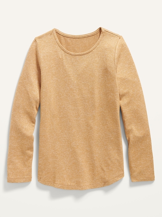 View large product image 1 of 1. Cozy-Knit Long-Sleeve T-Shirt for Girls