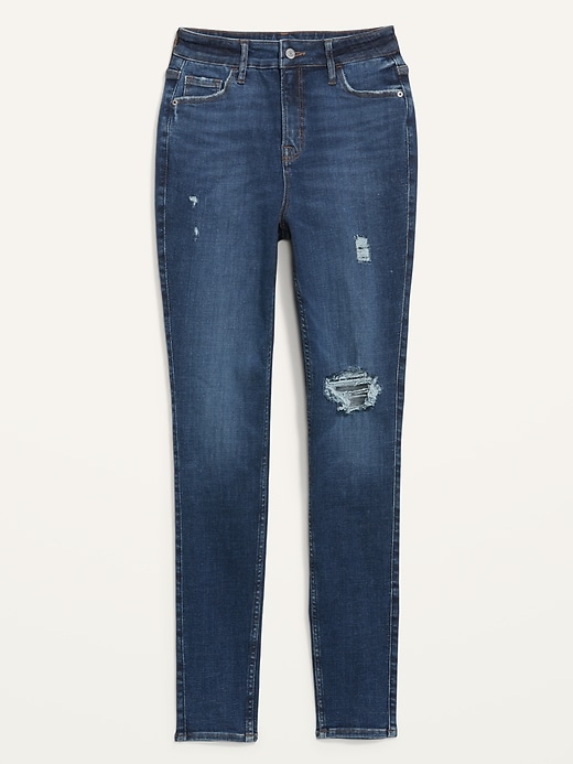 Image number 4 showing, Extra High-Waisted Rockstar 360&#176 Stretch Super Skinny Ripped Jeans for Women