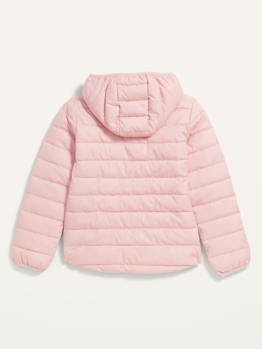 View large product image 2 of 2. Water-Resistant Narrow-Channel Hooded Puffer Jacket for Girls