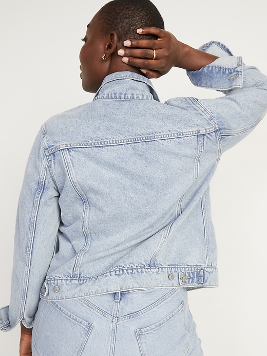 Image number 2 showing, Classic Ripped Non-Stretch Jean Jacket for Women