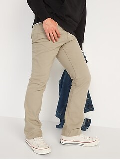 Twill Five-Pocket Boot-Cut Pants For Men