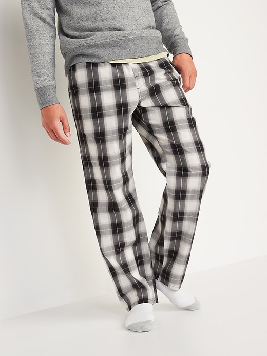 View large product image 1 of 3. Patterned Poplin Pajama Pants
