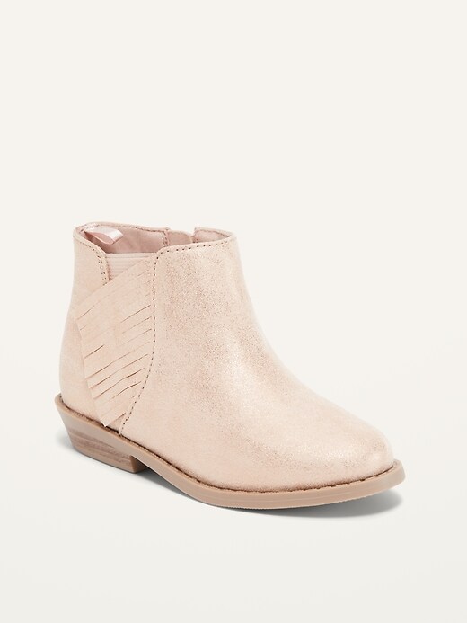 old navy tan booties
