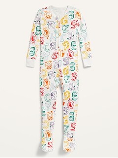 Unisex 2-Way-Zip Footie Pajama One-Piece for Toddler