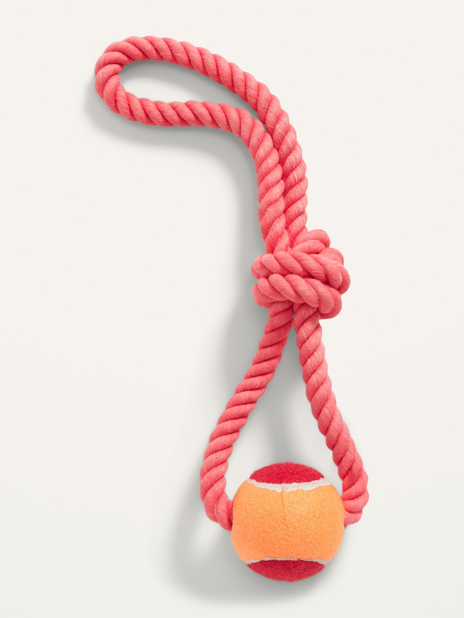 Old Navy Rope & Ball Tug Toy for Dogs pink. 1